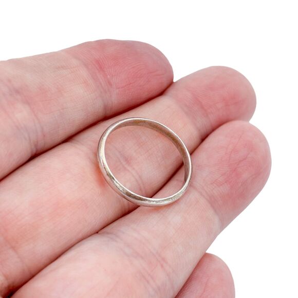 Vintage Sterling Silver 925 IBB 2.7mm Band Ring Size 7.75 - Picture 1 of 7